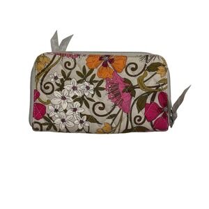 Vera Bradley‎ Zip Around Accordion Wallet Tea Garden Floral Clean Card ID Holder